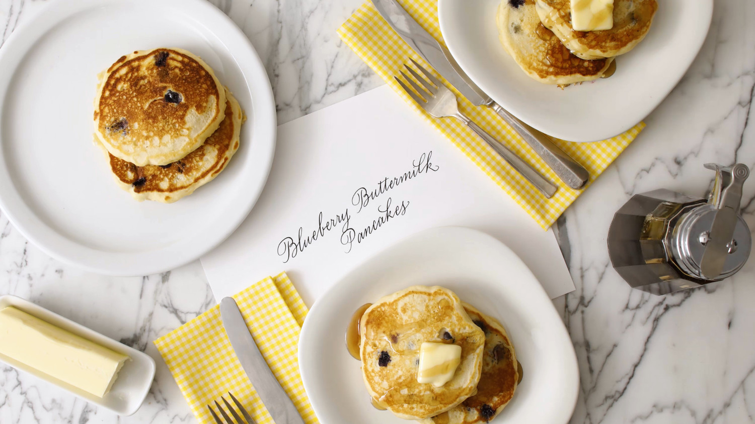 Video Buttermilk Pancakes with Blueberries Martha Stewart